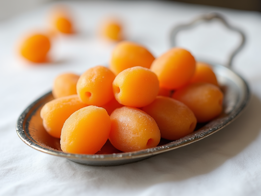 Dried apricots in a bowl